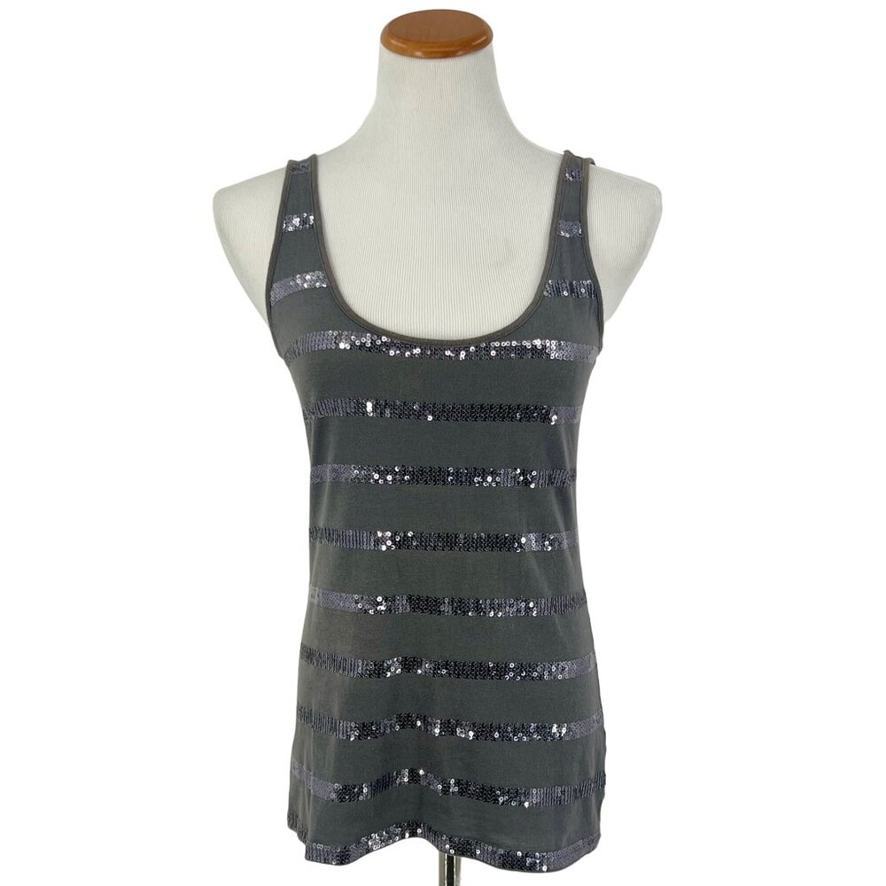 VTG Victorias Secret Set Gray Velour Sweater Shorts Sequin Tank Set| Y2K McBling - Picture 9 of 16